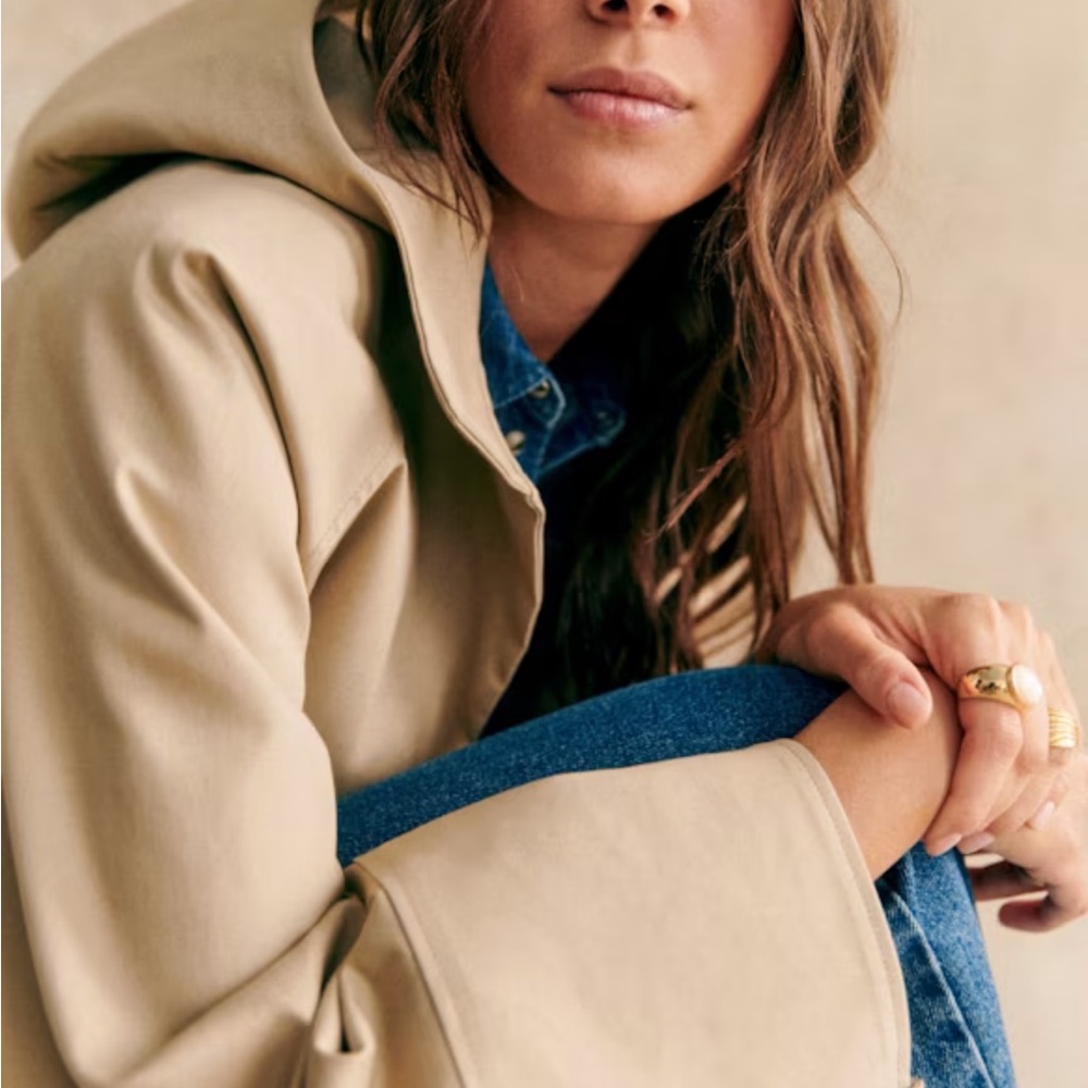 Sezane Women’s Hugo Parka Size 10 (42), Sand - Picture 2 of 10